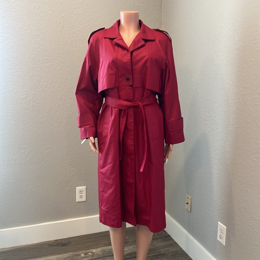 London FogTrench Coat Jacket Belted Lined Pockets Women Sz 8P thinsulate 3M NEW